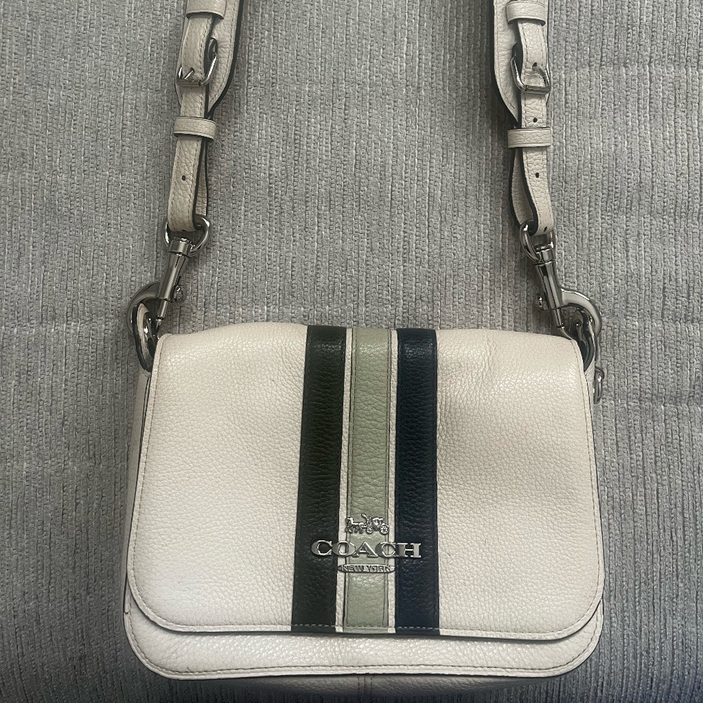 Coach Varsity Chalk Pale Green Crossbody